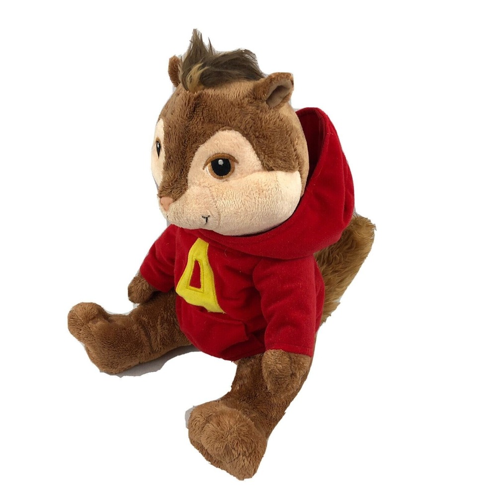 Build A Bear Alvin & The Chipmunks Alvin Stuffed‎ Plush Chipmunk with Shirt 12"